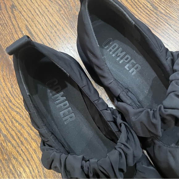 CAMPER Niki Black Recycled PET Puffy Mary Jane Block Heels - Picture 4 of 9